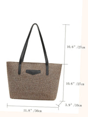 Futurecen - Letter Patch Tote Bag  - Women Tote Bags