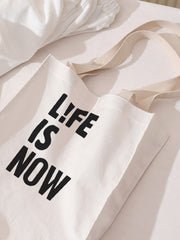 Futurecen - Slogan Graphic Tote Bag  - Women Tote Bags