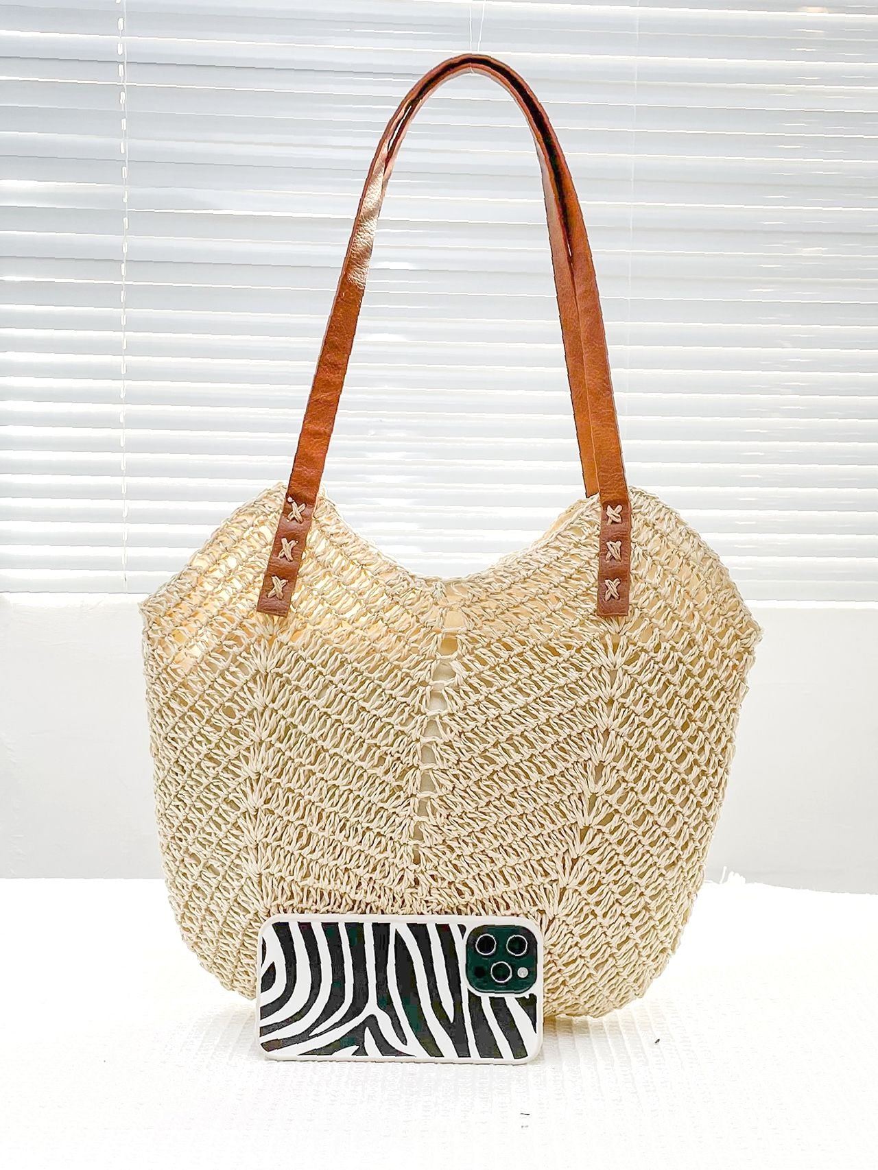 Futurecen - Minimalist Large Capacity Straw Bag  - Women Tote Bags