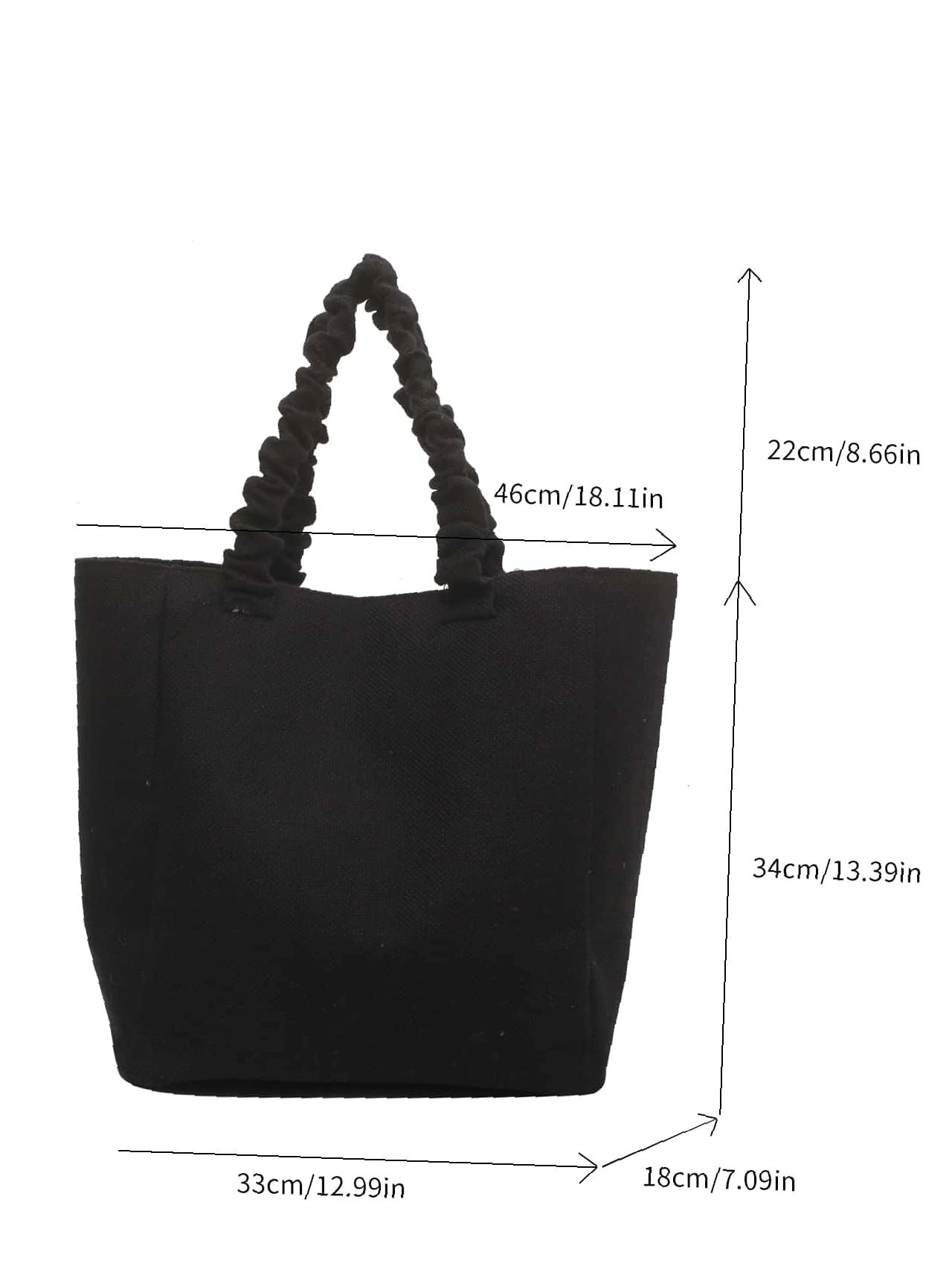 Futurecen - Minimalist Ruched Strap Shopper Bag  - Women Tote Bags