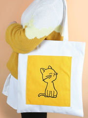 Futurecen - Cartoon Cat Print Tote Bag  - Women Tote Bags