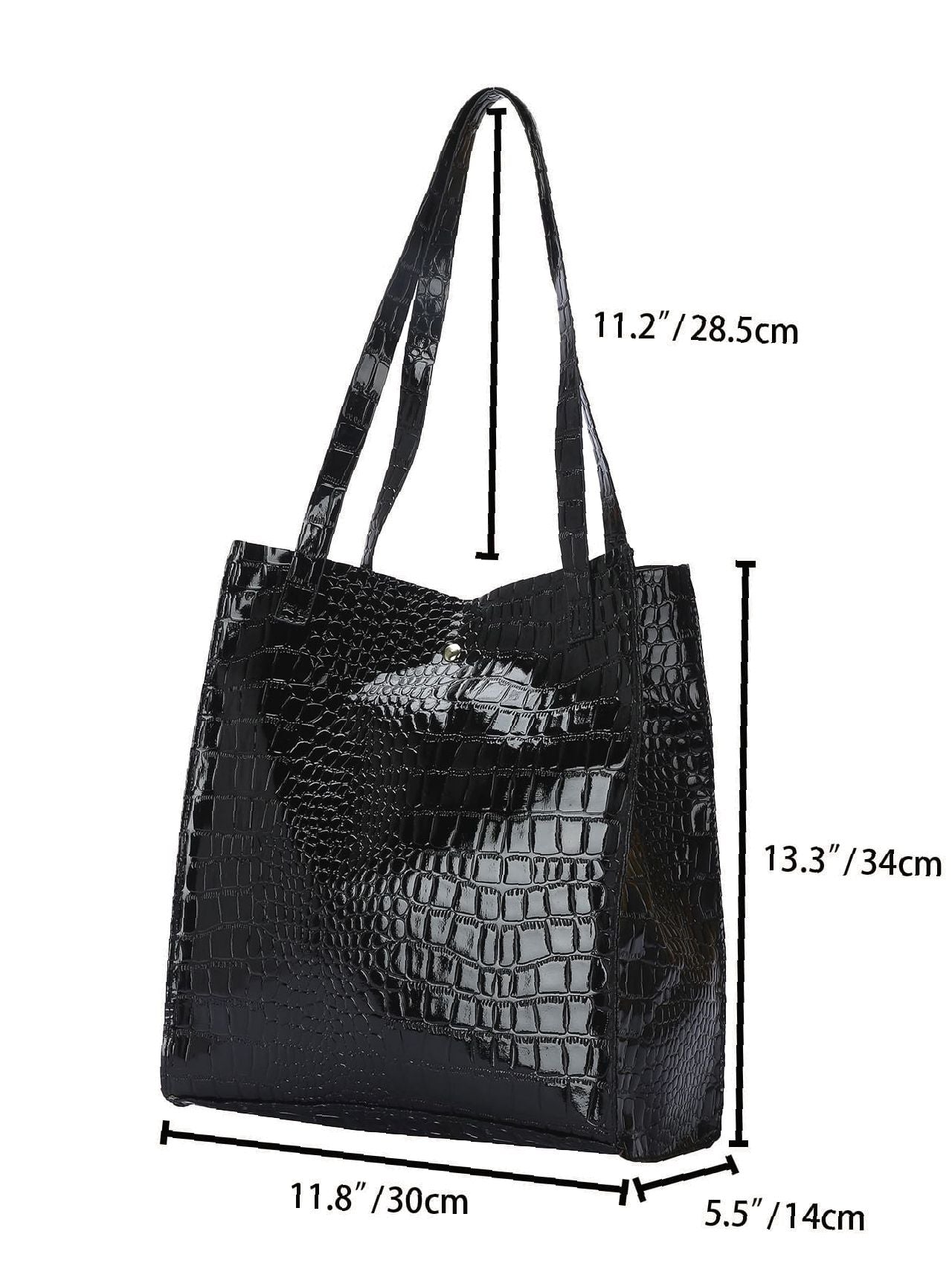 Futurecen - Crocodile Embossed Tote Bag  - Women Tote Bags