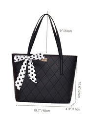 Futurecen - Polka Dot Twilly Scarf Tote Bag  - Women Tote Bags