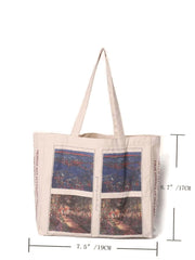 Futurecen - Scenery Print Canvas Tote Bag  - Women Tote Bags