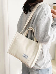 Futurecen - Letter Patch Top Handle Shopper Bag  - Women Tote Bags