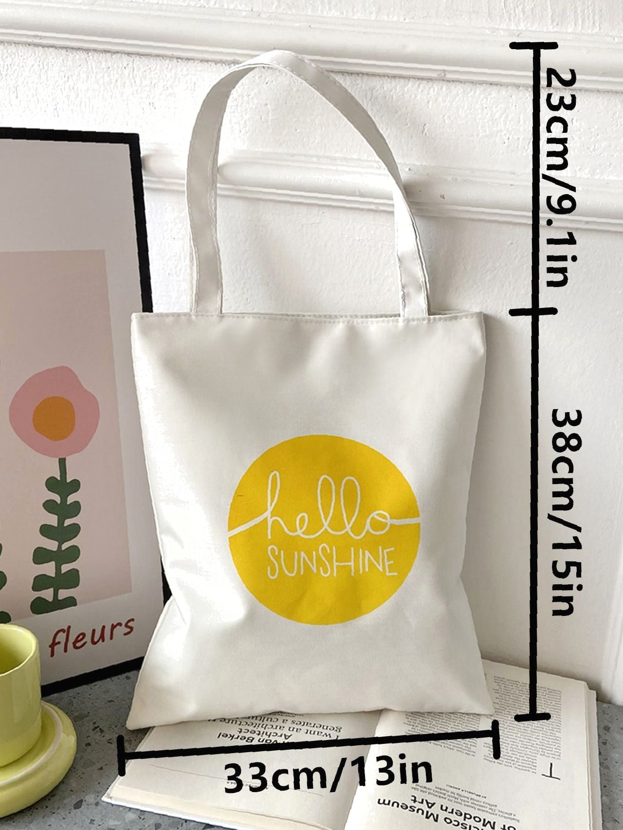 Futurecen - Letter Graphic Shopper Bag  - Women Tote Bags