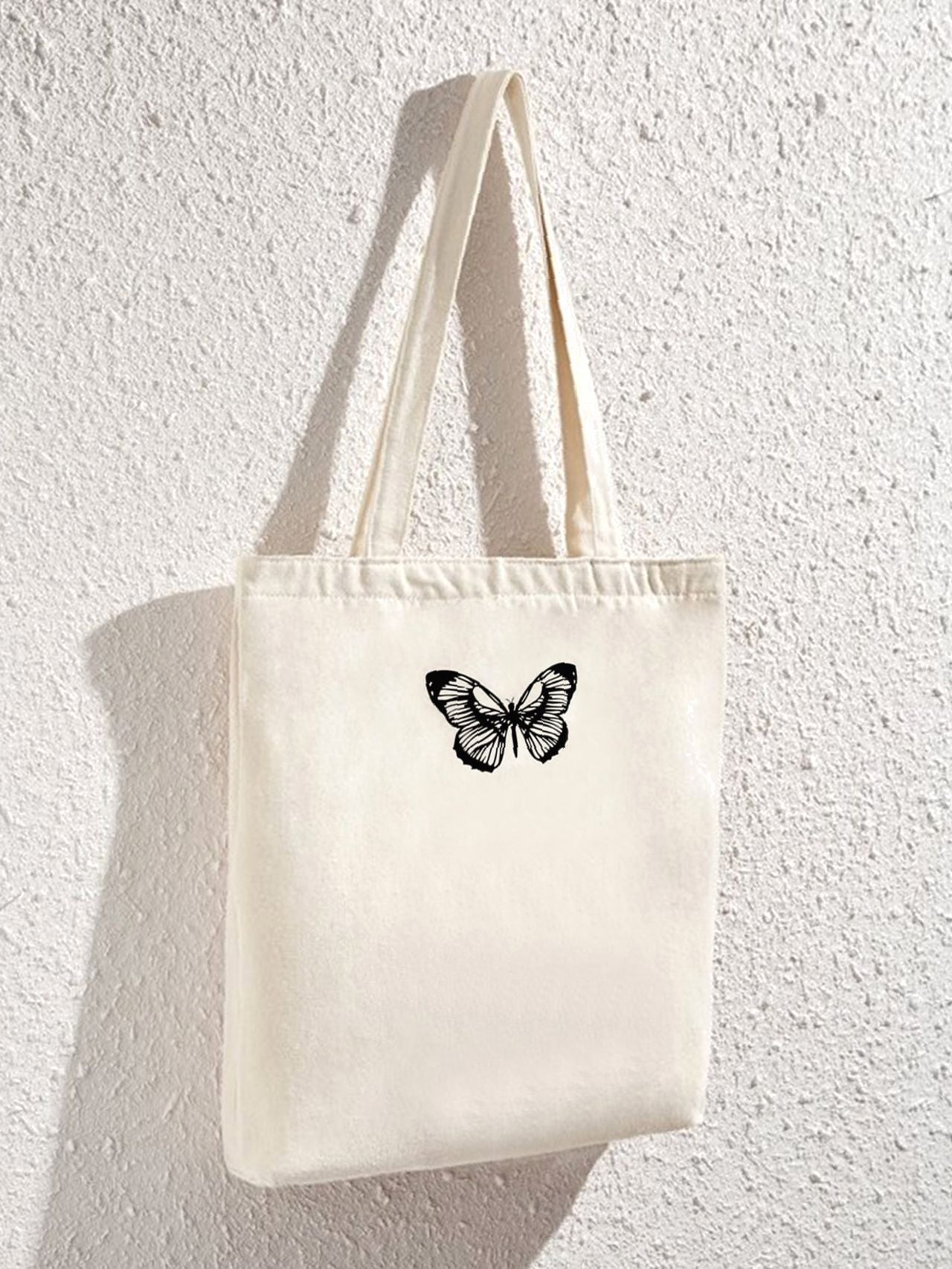 Futurecen - Butterfly Graphic Shopper Bag  - Women Tote Bags