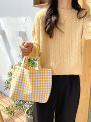 Futurecen - Gingham Tote Bag  - Women Tote Bags