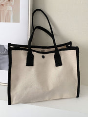 Futurecen - Contrast Binding Shoulder Tote Bag  - Women Tote Bags