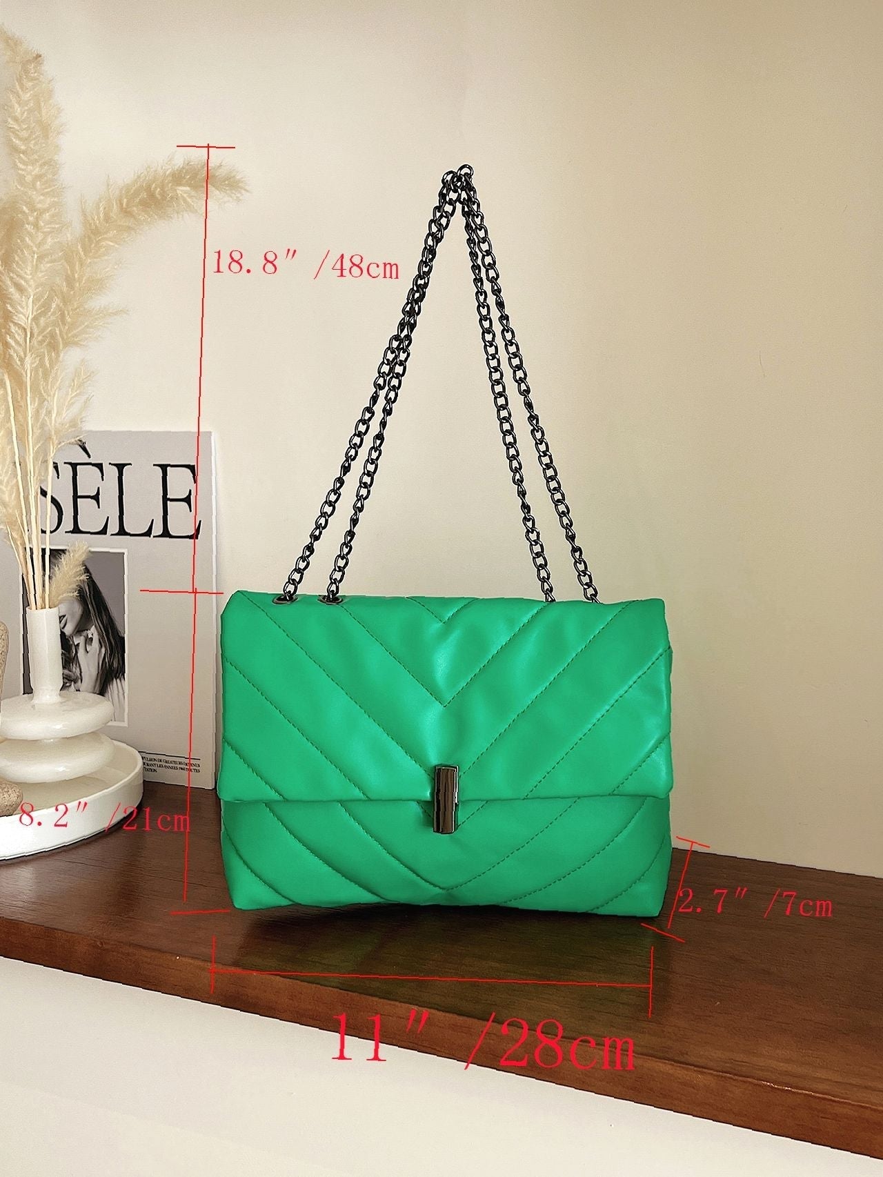 Futurecen - Chevron Chain Tote Bag  - Women Tote Bags