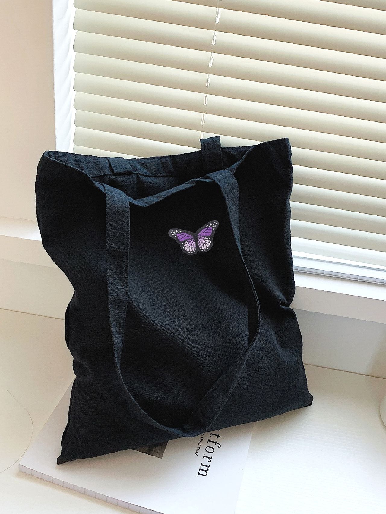 Futurecen - Butterfly Graphic Shopper Bag  - Women Tote Bags