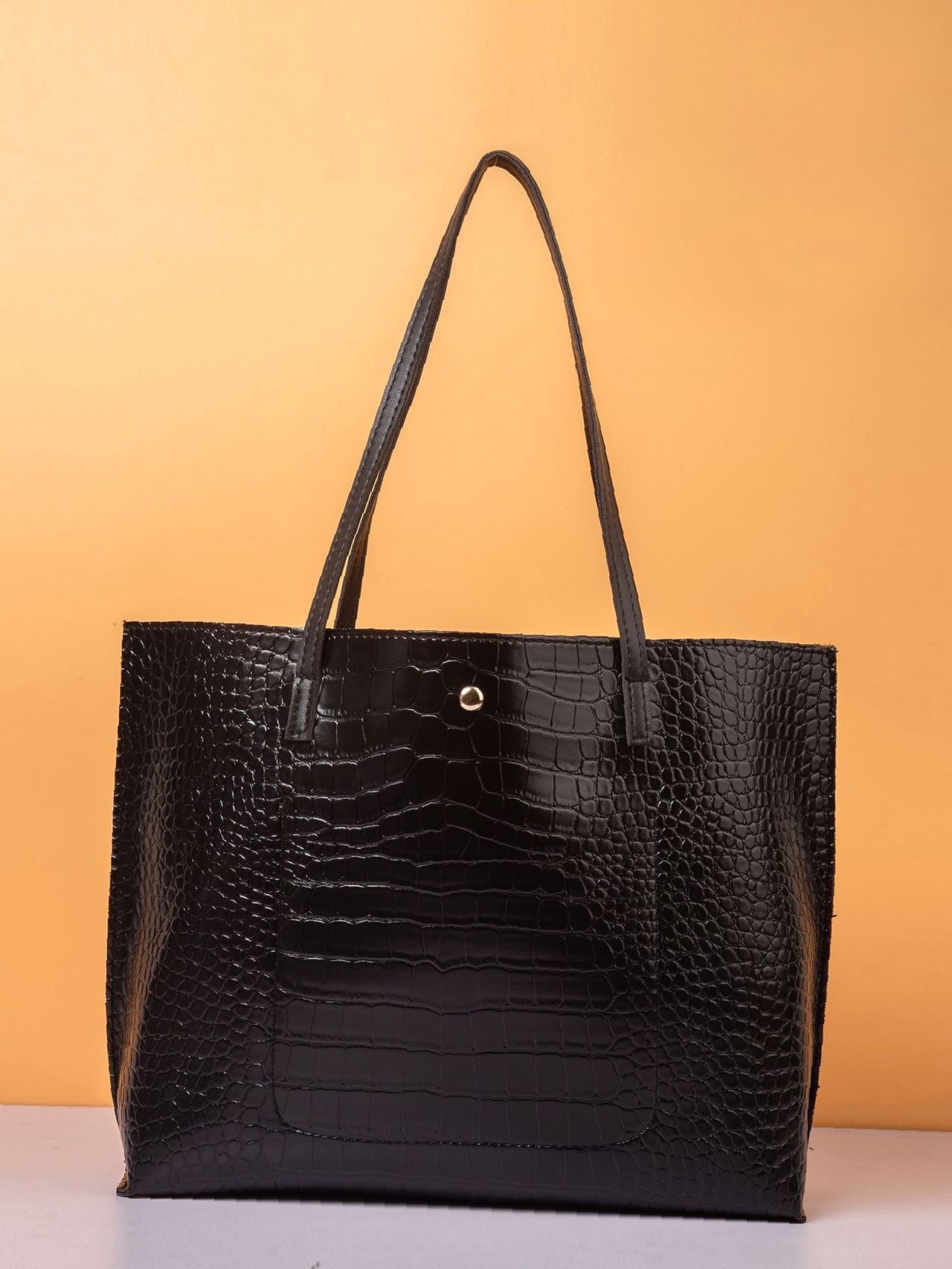 Futurecen - Croc Embossed Shoulder Tote Bag  - Women Tote Bags