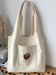 Futurecen - Strawberry Pattern Tote Bag  - Women Tote Bags