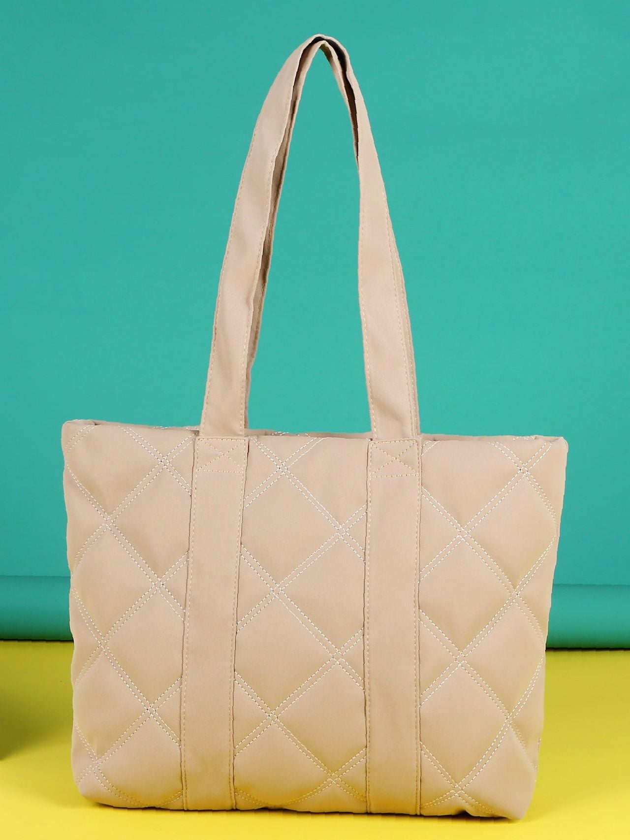 Futurecen - Minimalist Quilted Shoulder Tote Bag  - Women Tote Bags