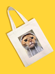 Futurecen - Cat Graphic Shopper Bag  - Women Tote Bags