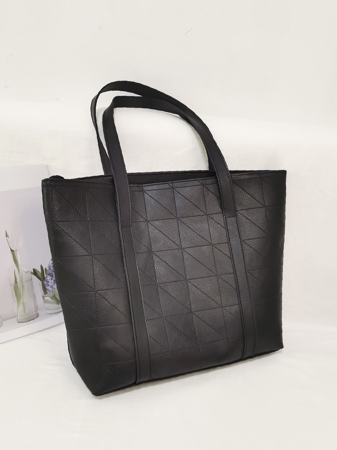 Futurecen - Minimalist Quilted Shoulder Tote Bag  - Women Tote Bags