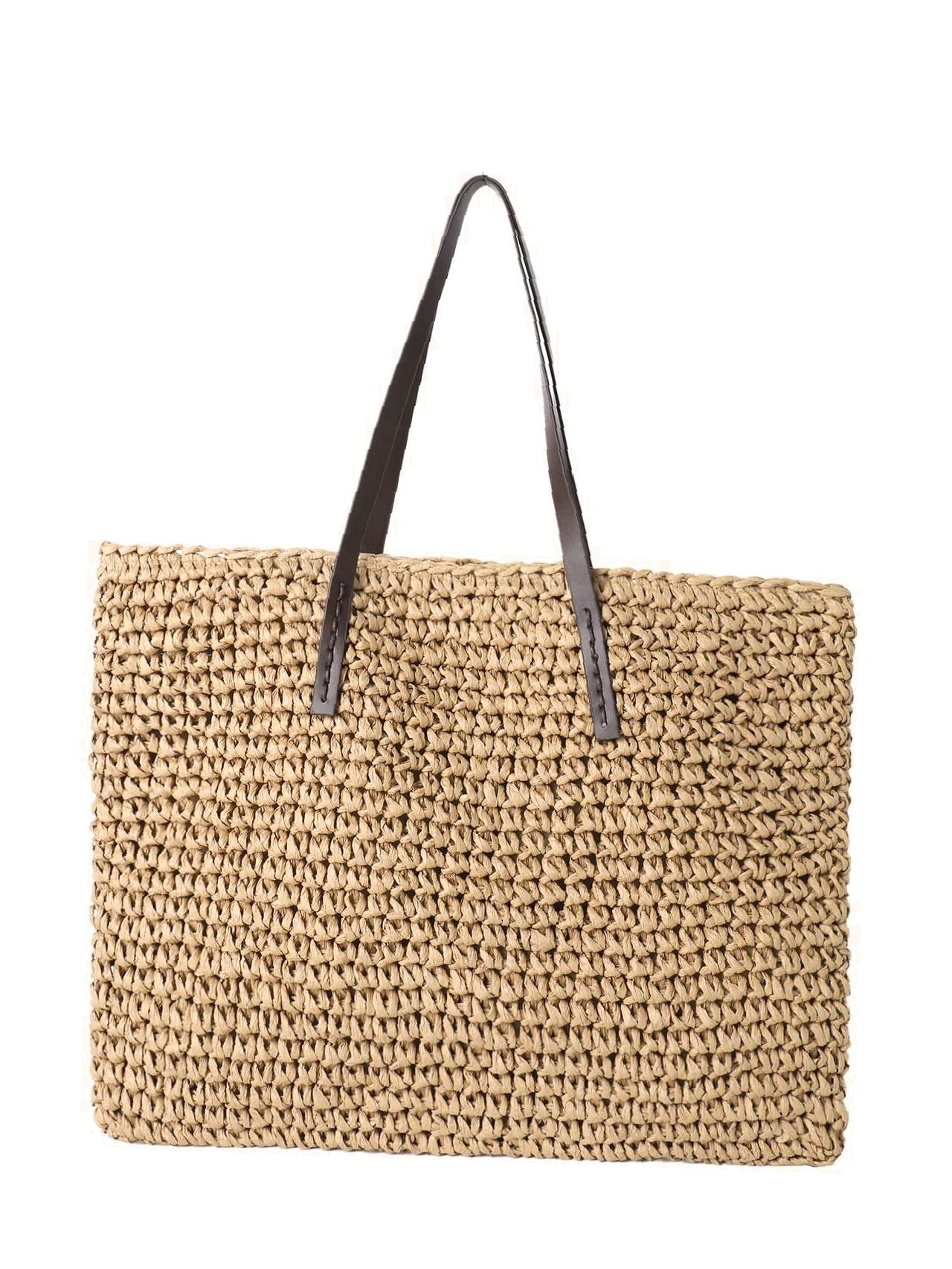 Futurecen - Minimalist Large Capacity Straw Bag  - Women Tote Bags