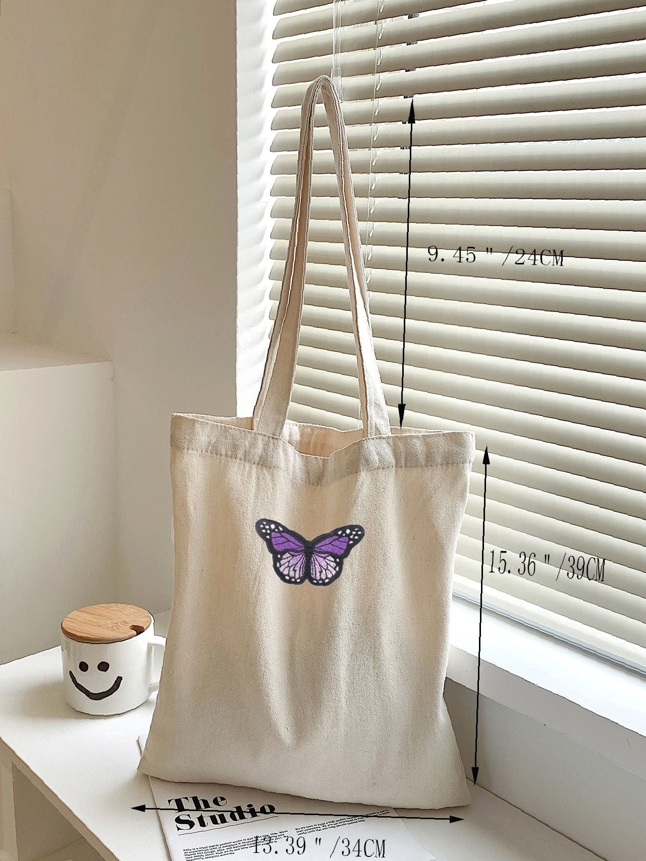 Futurecen - Butterfly Graphic Shopper Bag  - Women Tote Bags