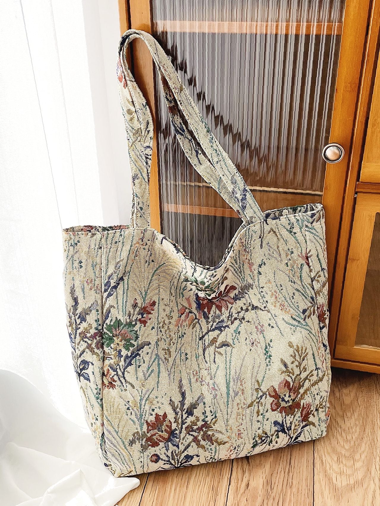 Futurecen - Floral Pattern Shoulder Tote Bag  - Women Tote Bags