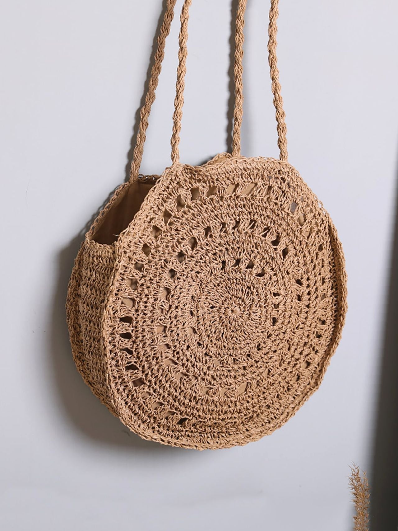 Futurecen - Minimalist Hollow Out Straw Bag  - Women Tote Bags