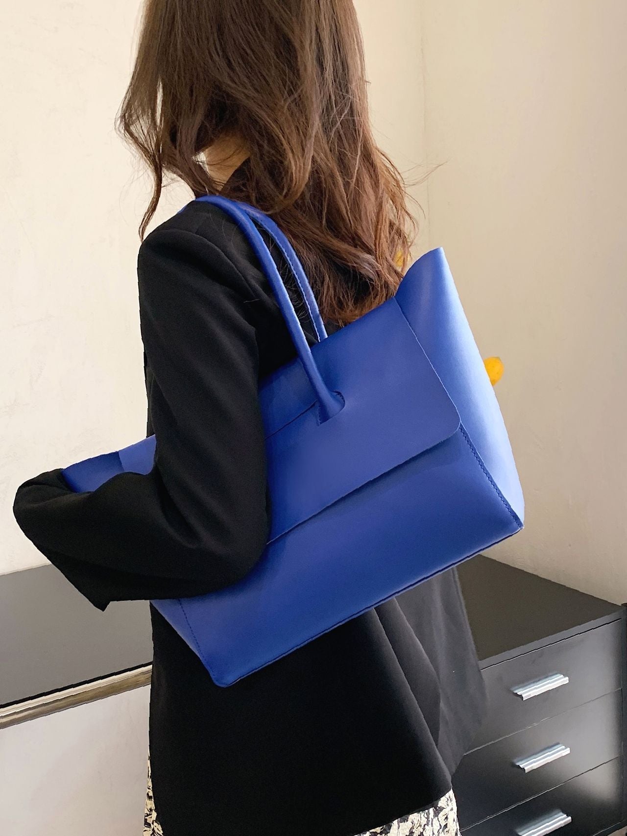 Futurecen - Minimalist Flap Large Capacity Tote Bag  - Women Tote Bags