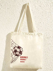 Futurecen - Football & Letter Graphic Shopper Bag  - Women Tote Bags