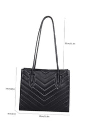 Futurecen - Quilted Pattern Shoulder Tote Bag  - Women Tote Bags