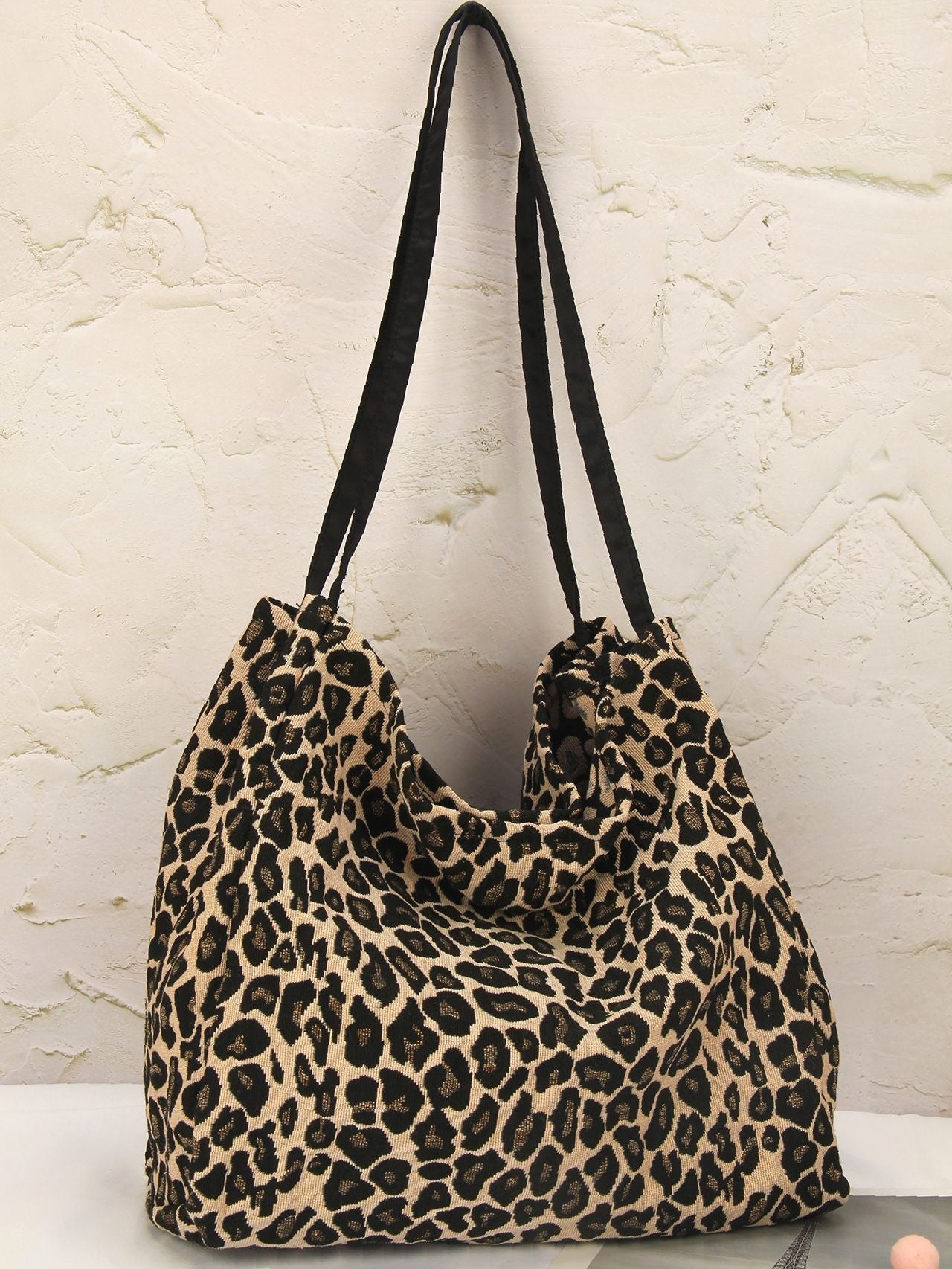 Futurecen - Leopard Print Large Capacity Shoulder Tote Bag  - Women Tote Bags