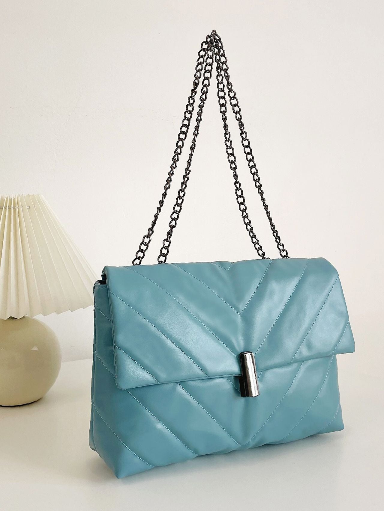 Futurecen - Chevron Chain Tote Bag  - Women Tote Bags