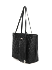 Futurecen - Twist Lock Quilted Tote Bag with Purse  - Women Tote Bags