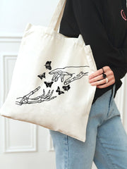 Futurecen - Butterfly Graphic Shopper Bag  - Women Tote Bags