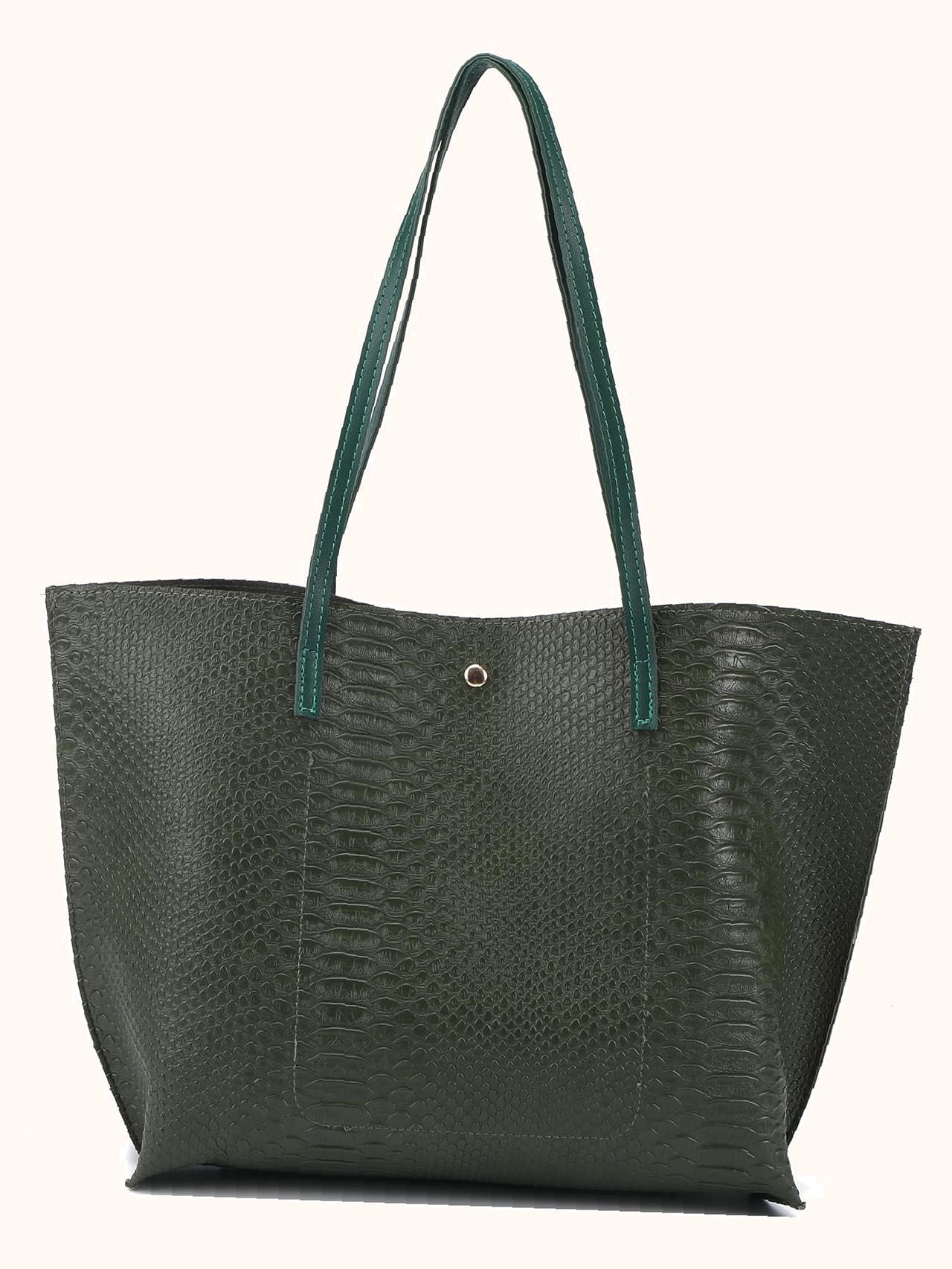 Futurecen - Pebble Embossed Tassel Decor Tote Bag  - Women Tote Bags