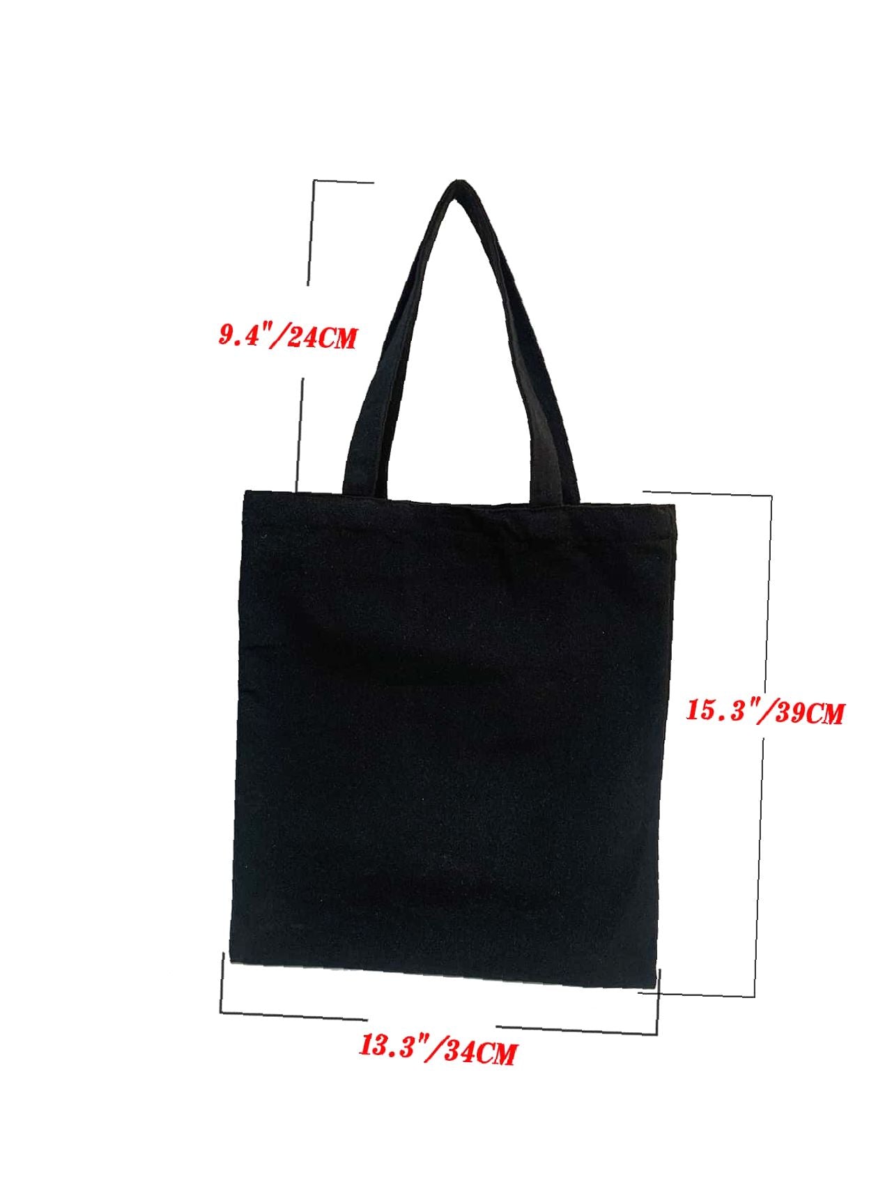 Futurecen - Figure & Letter Graphic Shopper Bag  - Women Tote Bags