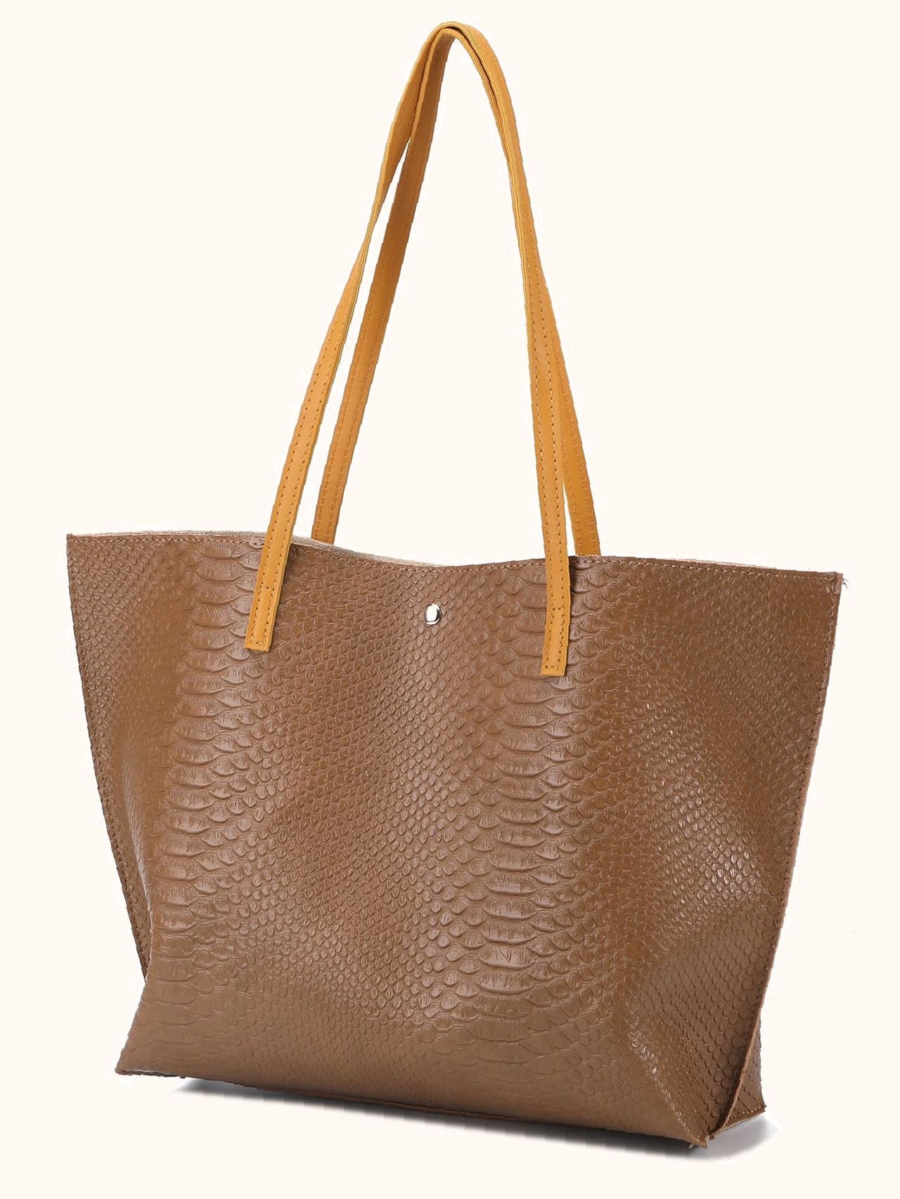 Futurecen - Pebble Embossed Tassel Decor Tote Bag  - Women Tote Bags