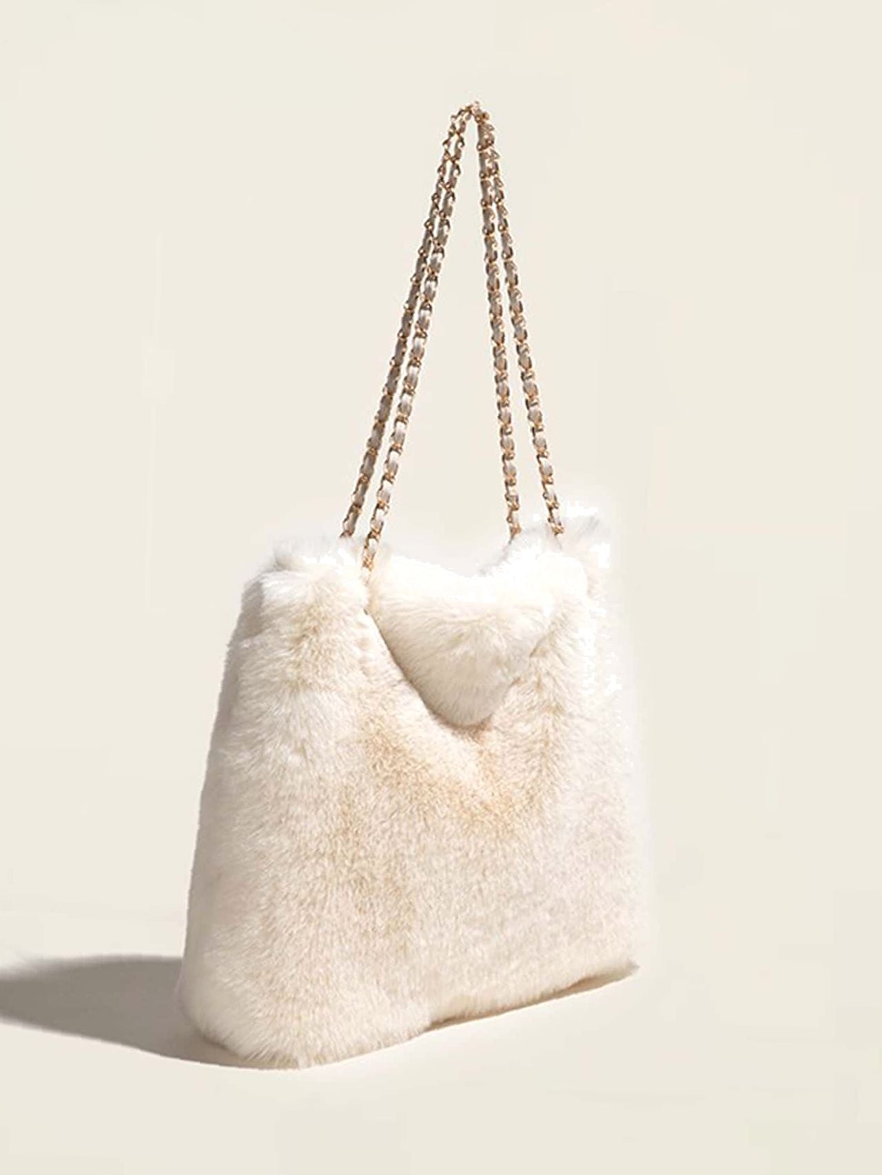 Futurecen - Fluffy Chain Shoulder Tote Bag  - Women Tote Bags