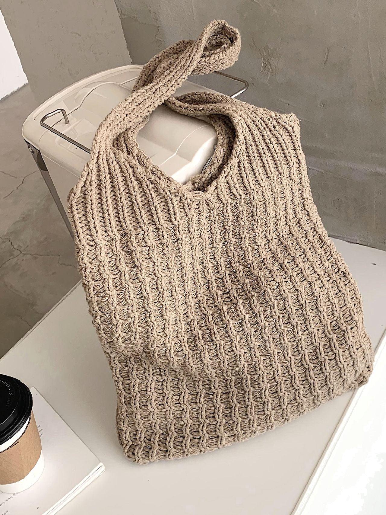 Futurecen - Large Capacity Crochet Tote Bag  - Women Tote Bags