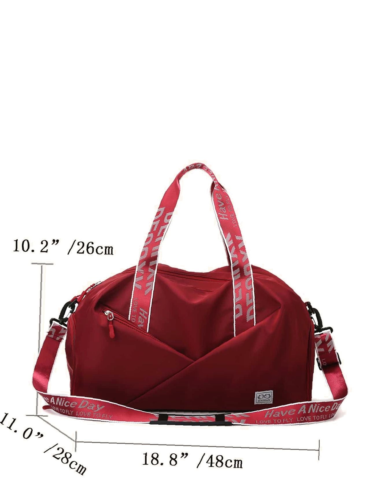 Futurecen - Minimalist Large Capacity Letter Strap Duffel Bag  - Women Tote Bags