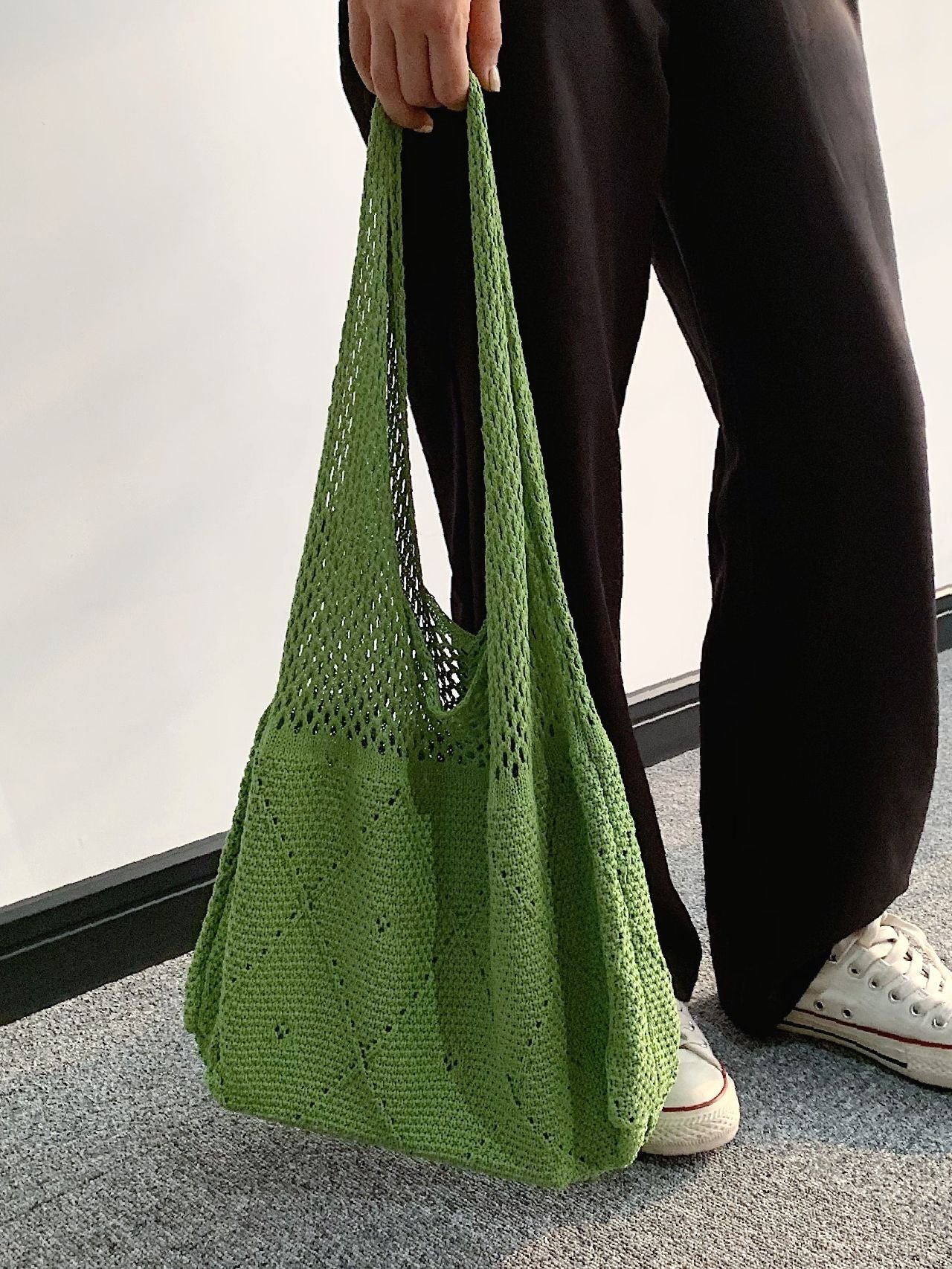 Futurecen - Minimalist Knitting Design Shopper Bag  - Women Tote Bags