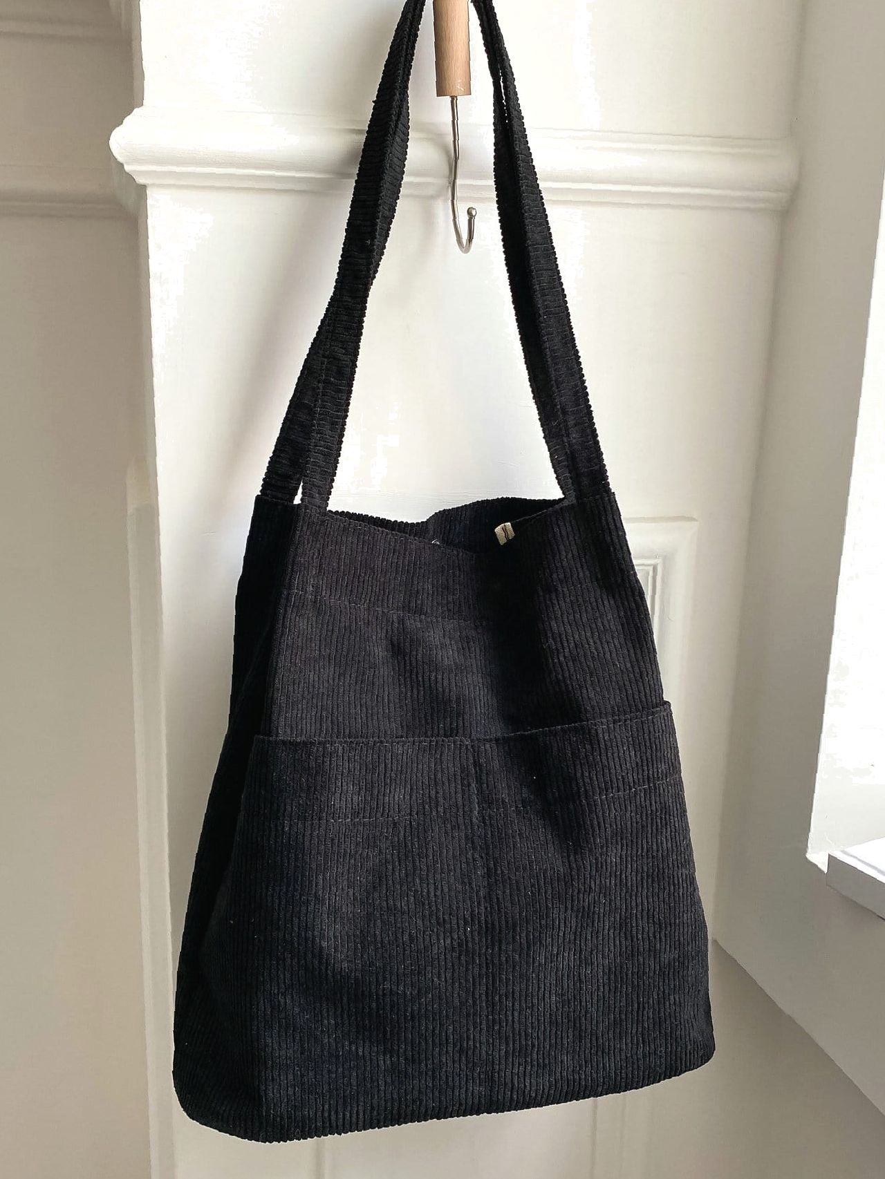 Futurecen - Minimalist Corduroy Tote Bag  - Women Tote Bags