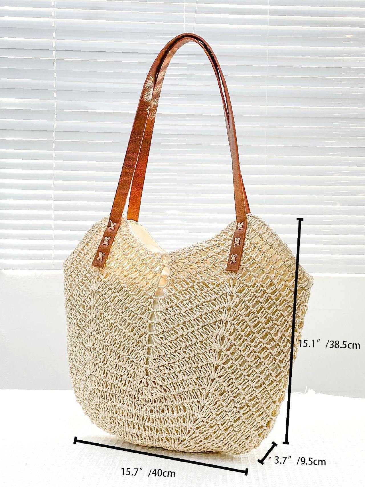 Futurecen - Minimalist Large Capacity Straw Bag  - Women Tote Bags