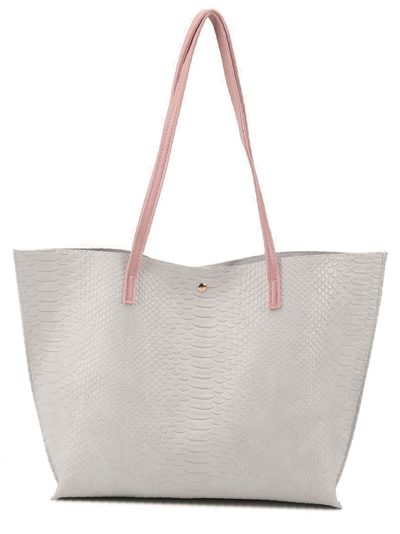 Futurecen - Pebble Embossed Tassel Decor Tote Bag  - Women Tote Bags