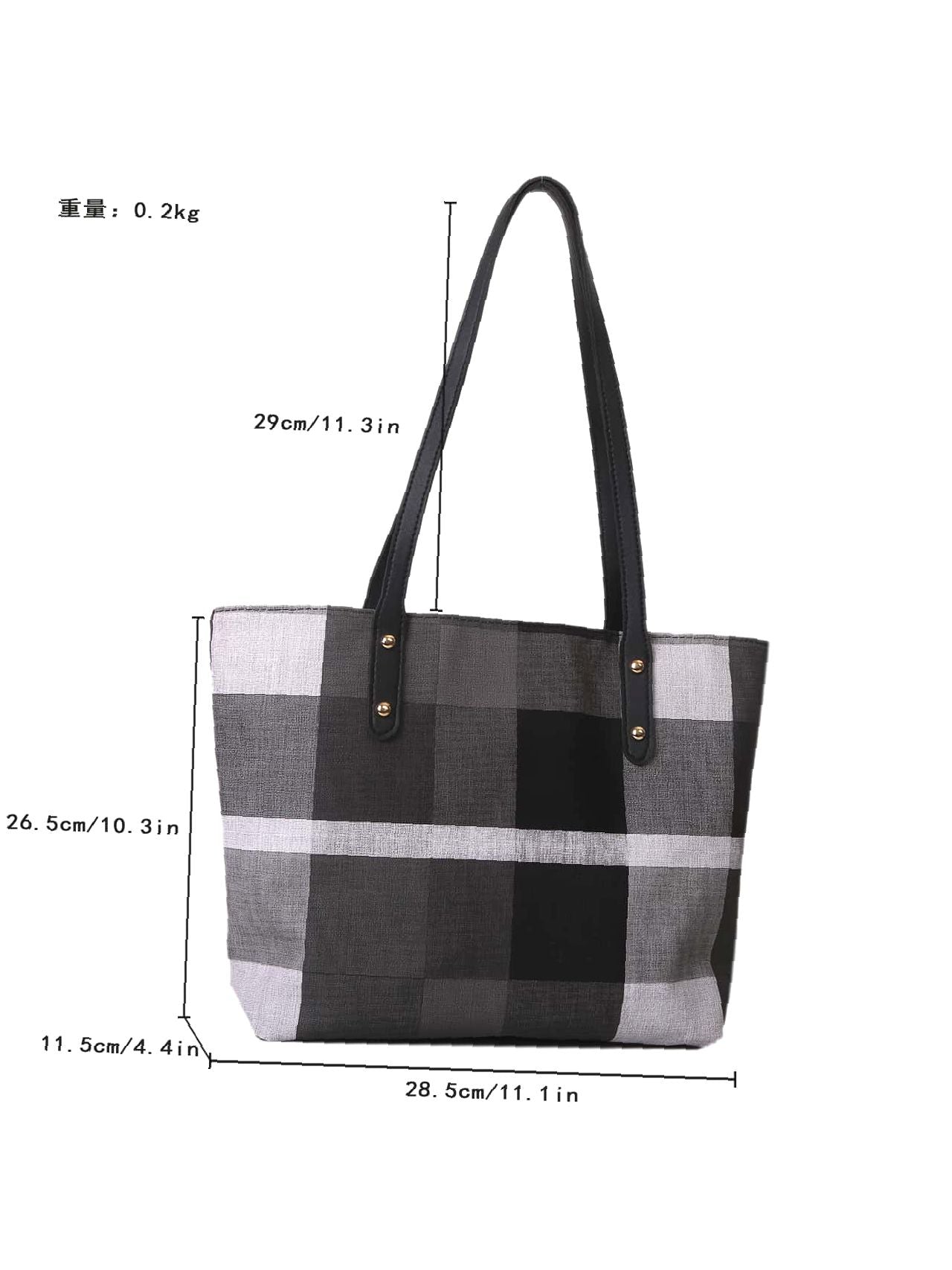 Futurecen - Colorblock Large Capacity Tote Bag  - Women Tote Bags