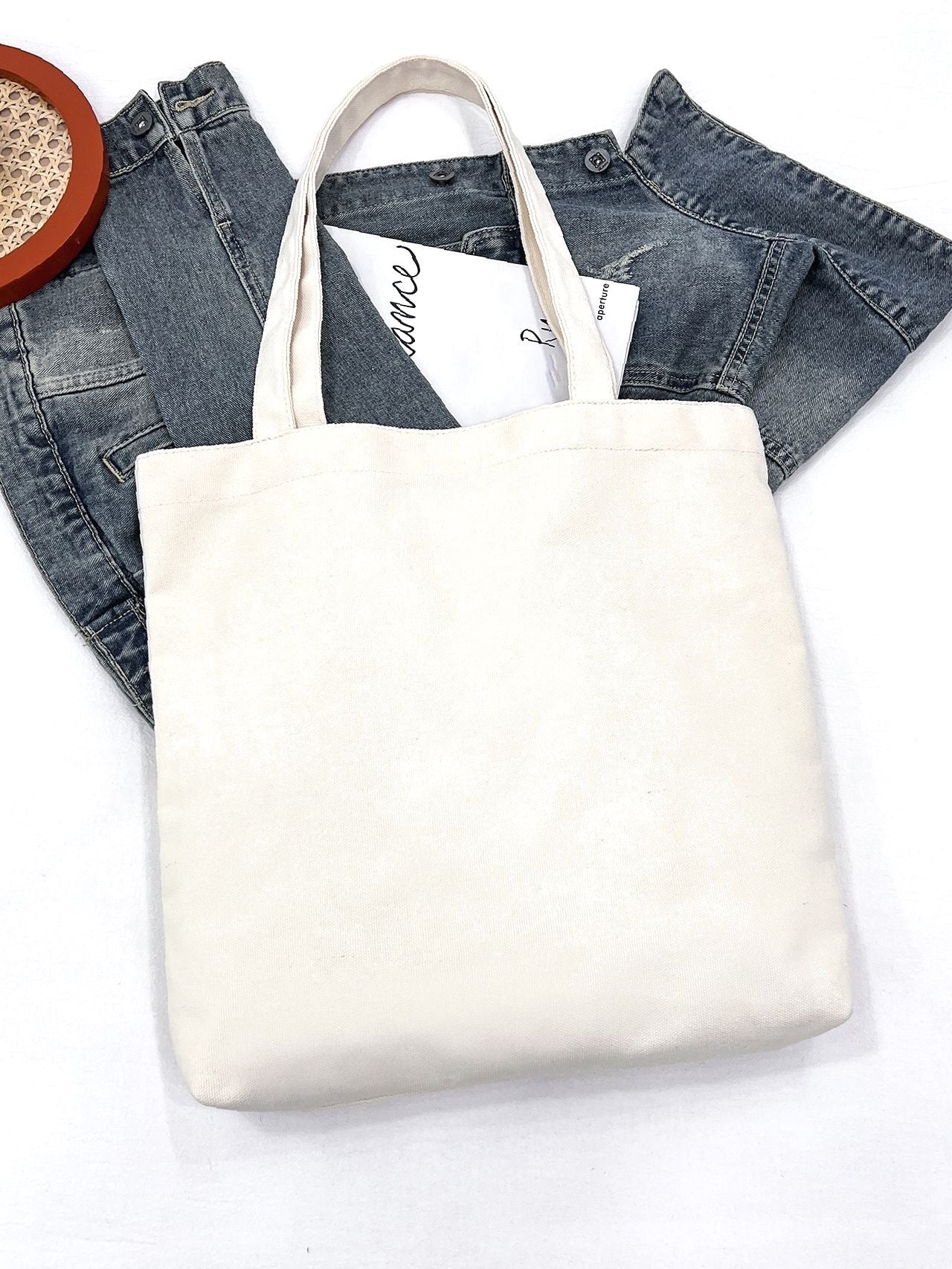 Futurecen - Letter Patch Shopper Bag  - Women Tote Bags