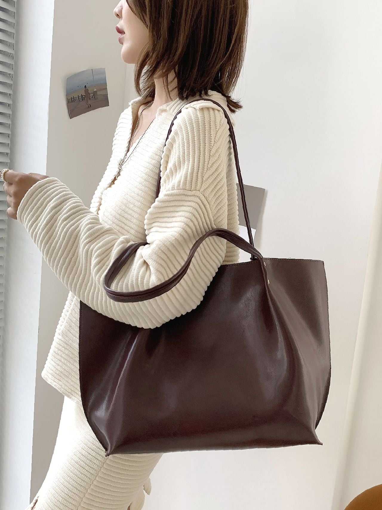 Futurecen - Minimalist Large Capacity Tote Bag  - Women Tote Bags