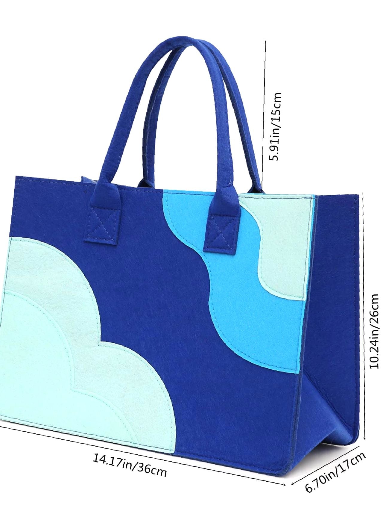 Futurecen - Color Block Top Handle Bag  - Women Tote Bags