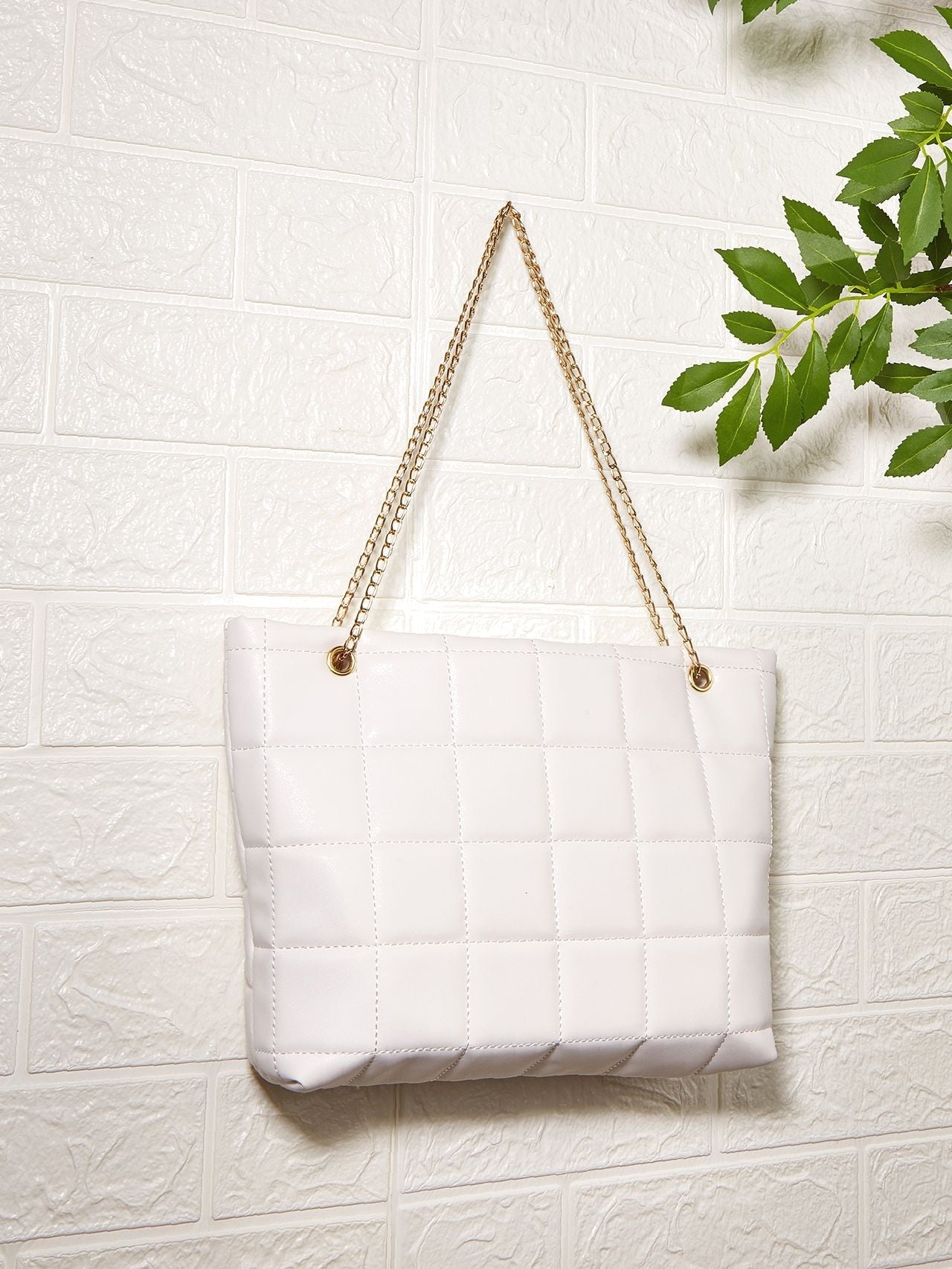 Futurecen - Quilted Chain Tote Bag  - Women Tote Bags