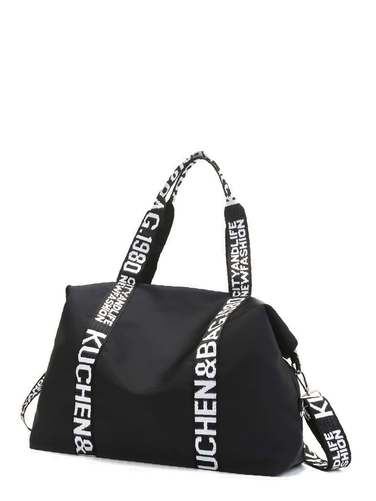 Futurecen - Letter Graphic Large Capacity Duffel Bag  - Women Tote Bags