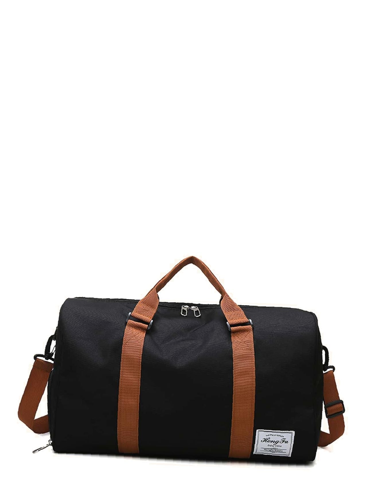 Futurecen - Letter Patched Large Capacity Duffel Bag  - Women Tote Bags