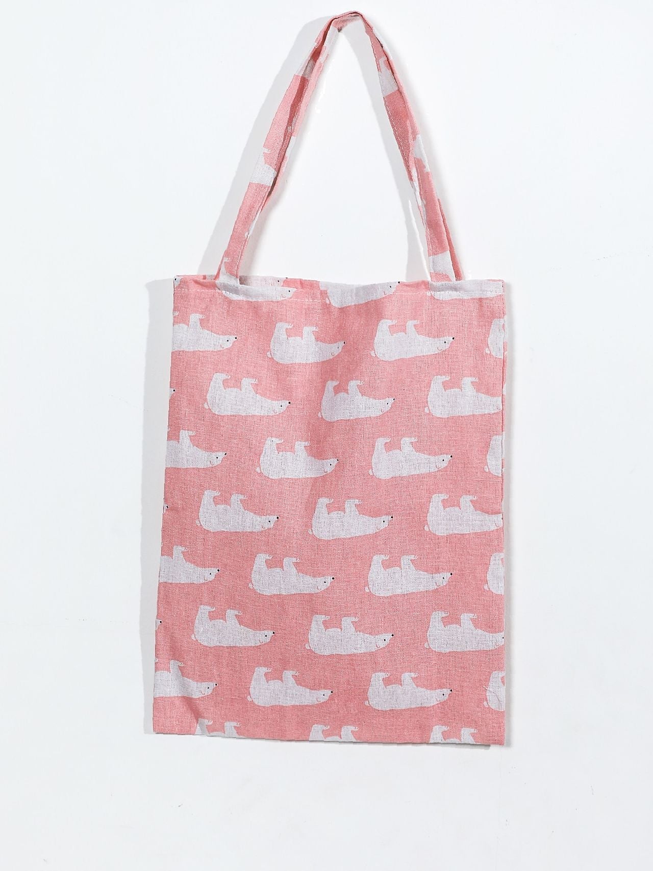 Futurecen - Two Tone Cartoon Pattern Shopper Bag  - Women Tote Bags