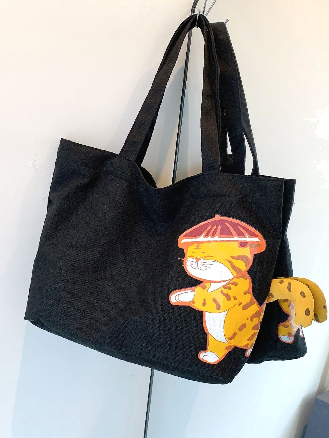 Futurecen - Cartoon Tiger Decor Shopper Bag  - Women Tote Bags